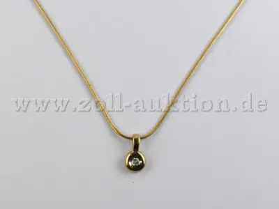 1 Kette mit Anhänger, Gelbgold 585/1000, gebraucht – kavel bij Zoll-Auktion, Dresden