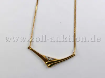 1 Kette in Collierform, Gelbgold 333/1000, gebraucht – kavel bij Zoll-Auktion, Dresden