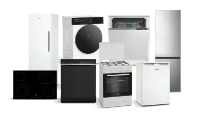 Set van 14 producten - Koelkasten, wasmachines, kookapparatuur - Beko, Whirlpool, Essentiel-B – kavel bij Stocklear