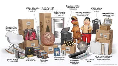 Volledige vrachtwagen met rommelmarktartikelen (Woning & Decoratie · Kleding · Videogames) — GiFi - 20.109 stuks – kavel bij Stocklear