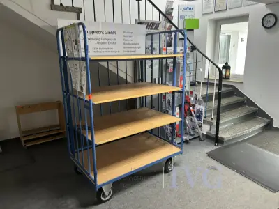 Transportwagen (blauw) – kavel bij IVG, Bielefeld