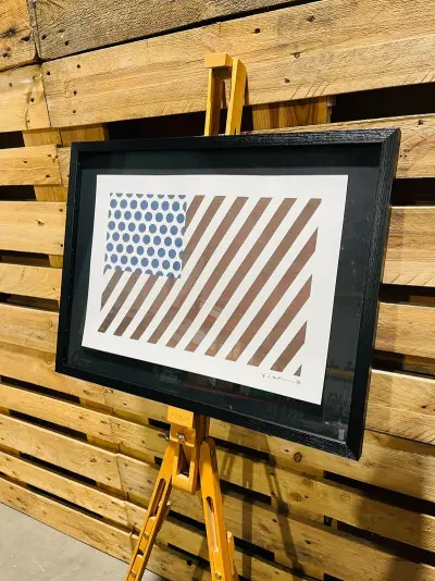 Offset-lithografie, Roy Lichtenstein, "Forms in Space", 1996, (gesigneerd met certificaat) – kavel bij Onlineveilingmeester, Groningen