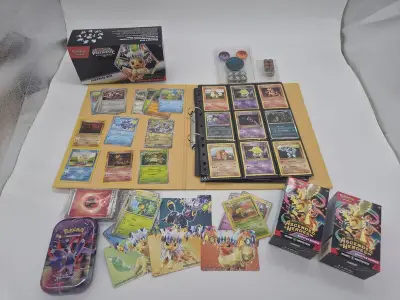 Bijzondere Pokémonverzameling – Umbreon – Mewtwo GX – vintage kaarten – Prismatic Evolutions – Ascended Heroes – verzamelmap – kavel bij Onlineveilingmeester, Groningen