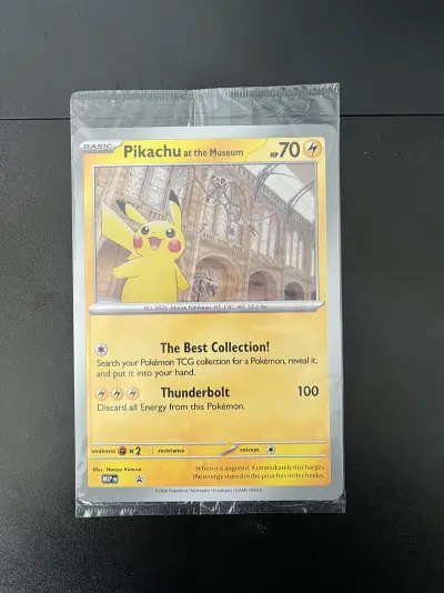 Pikachu at the Museum promo-Pokémon-kaart (In groot formaat) – kavel bij Onlineveilingmeester, Groningen