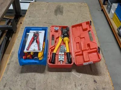 Hydraulische krimptang, YQK-300, incl. divers gereedschap – kavel bij Onlineveilingmeester, Heerenveen