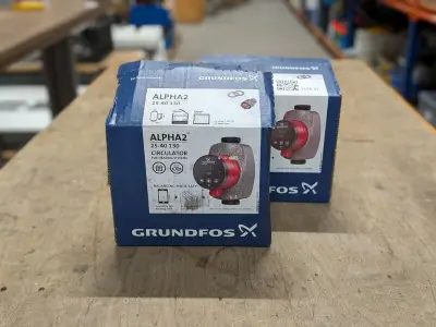 2x Circulatiepomp, GRUNDFOS, ALPHA2 25-40 130 – kavel bij Onlineveilingmeester, Heerenveen