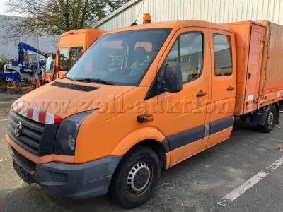 1 VW Crafter Doppelkabine mit Gerätekasten, Dreiseitenkipper und Planenverdeck – kavel bij Zoll-Auktion, Flensburg