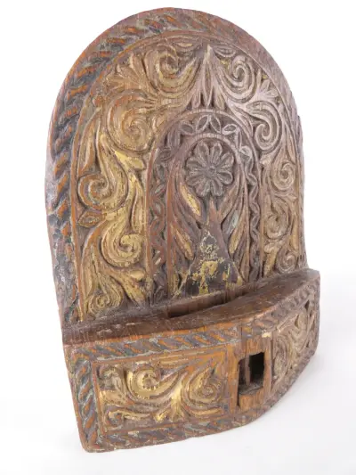 Houten decoratief Java-meshouder – kavel bij De Kringwinkel, Heverlee