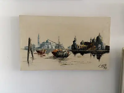 Olieverf schilderij “uitzicht Venetia” – kavel bij GSD Auctions, Zoeterwoude