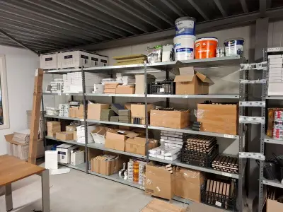 Ca 7.80mtr metalen stelling – kavel bij Onlineveilingmeester, Hoogeveen