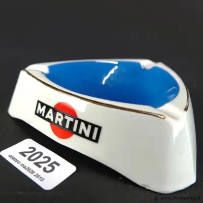 Vintage Martini porseleinen asbak (Moulin des Loups) – kavel bij ProVeiling