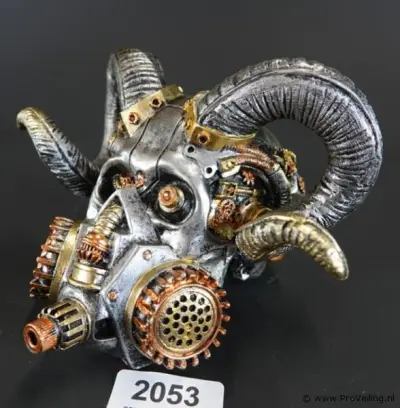 Steampunk Ram Skull Ornament – kavel bij ProVeiling
