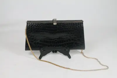 Elegante zwarte clutch - Cocco Bidente – kavel bij De Kringwinkel, Brecht