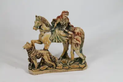Vintage Italiaans beeldje: Giulietta e Romeo – kavel bij De Kringwinkel, Brecht
