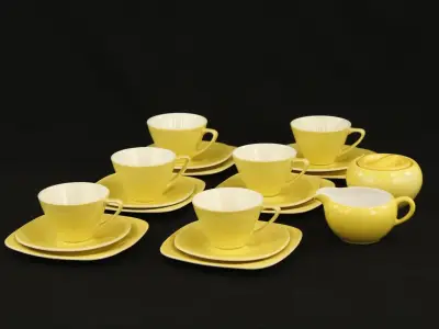 Vintage Victoria koffieservies van 20 – kavel bij De Kringwinkel, Antwerpen