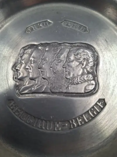 Tinnen herdenkingsbord België 1830-1980 – kavel bij De Kringwinkel, Gent
