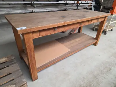 Houten werkbank/wandtafel NN – kavel bij Auctim, Mortsel