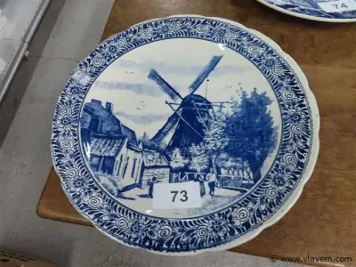 Delft bord groot – kavel bij Vlavem