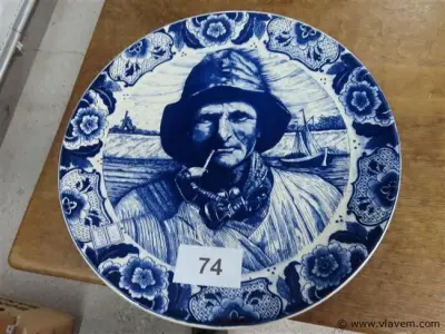 Delft bord groot – kavel bij Vlavem