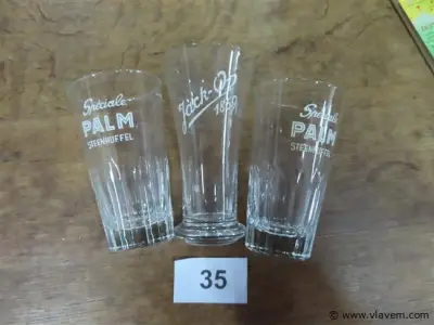 Oude bierglazen – kavel bij Vlavem