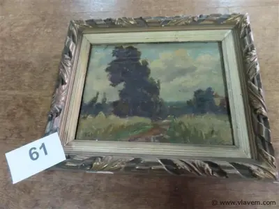 Oud schilderijtje – kavel bij Vlavem