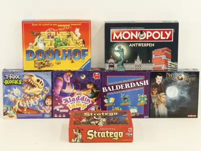 Partij van 7 gezelschapsspellen – kavel bij De Kringwinkel, Antwerpen