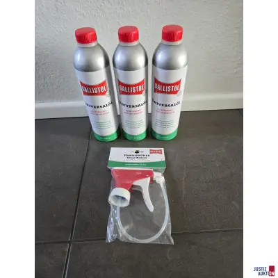 3 x Ballistol Universalöl à 500 ml mit 1x Handsprüher – kavel bij Justiz-Auktion, Forchheim