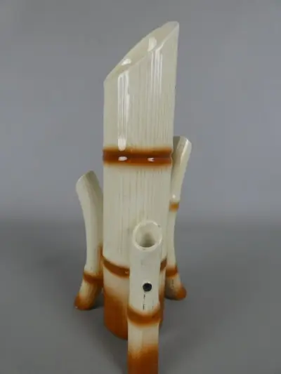 Vintage keramische vaas in bamboe stijl – kavel bij De Kringwinkel, Diest