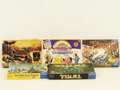 Set van 5 retro gezelschapsspellen – kavel bij De Kringwinkel, Antwerpen