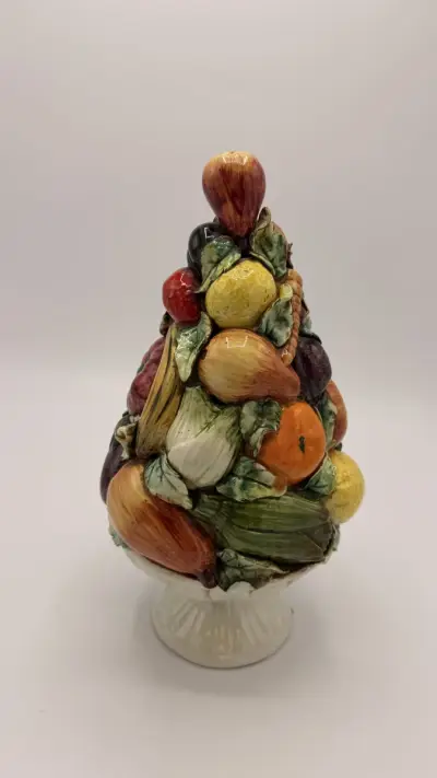 Italiaanse vintage Majolica fruittoren-handgemaakt – kavel bij De Kringwinkel, Dendermonde