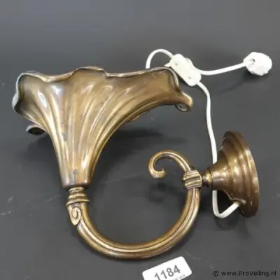 Art Nouveau zware messing wandlamp – kavel bij ProVeiling, Nederland
