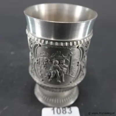 Vintage tinnen beker – kavel bij ProVeiling, Nederland