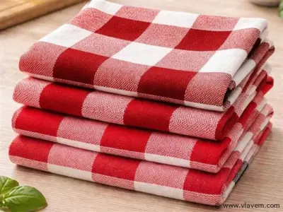 40x Keuken Theedoek Rood – kavel bij Vlavem