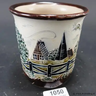 Traditionele Duitse keramieken/gres pot – kavel bij ProVeiling, Nederland