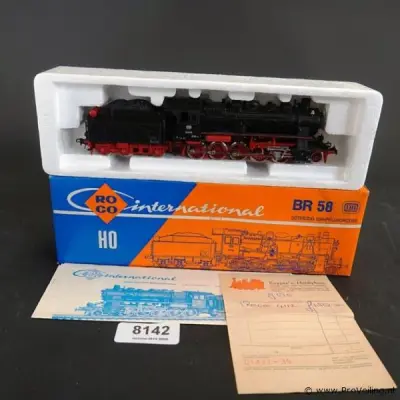 Roco goederentrein-stoomlocomotief met tender (Baureihe 58) van de Deutsche Bundesbahn (DB) – kavel bij ProVeiling, Nederland