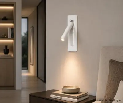 4 x LED Wandlamp 3W – 4200K Neutraal Wit - Wit – IP20 – BELEK – kavel bij ProVeiling