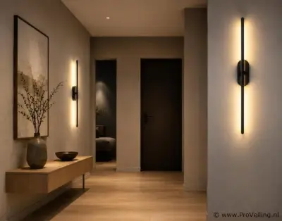 4 x LED Wandlamp 10W – 4200K Neutraal Wit - Zwart – IP20 – SALDA-10 – kavel bij ProVeiling