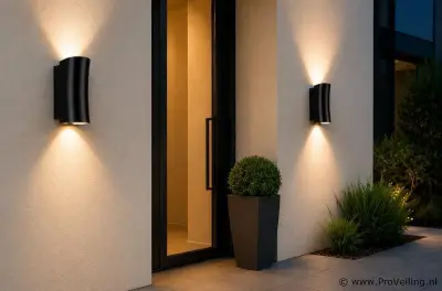 4 x Buiten Wandlamp Up & Down – GU10 – Zwart – IP44 – SAFARI – kavel bij ProVeiling