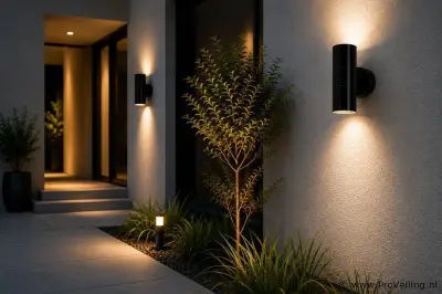 4 x Buiten Wandlamp Up & Down – 2xGU10 – Zwart – IP44 – MANOLYA-2 – kavel bij ProVeiling