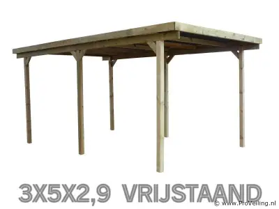 Carport vrijstaand - 500x300x290cm – kavel bij ProVeiling, Hamont