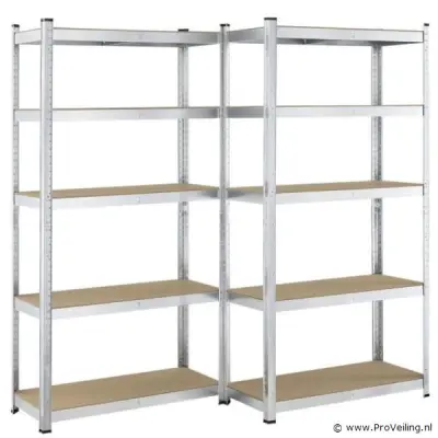 2 Magazijnstellingen 180 x 90 x 40 cm – kavel bij ProVeiling
