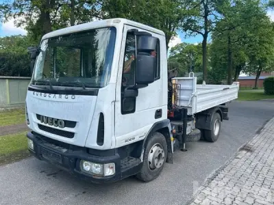 Dreiseitenkipper mit Ladekran IVECO ML75E16 (2012) + Meiller Aufbau + Palfinger PK 4200 A – kavel bij Blinto, Heeslingen-Boitzen