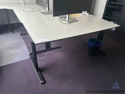 L-vormig kantoorbureau afmetingen 160x80cm – kavel bij Appelboom
