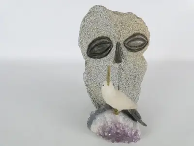 Twee decoratieve vogelsculpturen – kavel bij De Kringwinkel, Heverlee