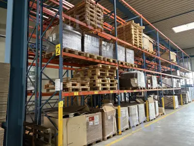 Paletten-Hochregallager ACKRUTAT – kavel bij IVG, Neumünster