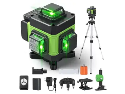 Laser Level 360 Self Leveling with Tripod, 4D Green Laser – kavel bij XL Auctions