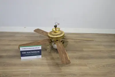 Plafondventilator met verlichting' – kavel bij GSD Auctions, Zoeterwoude