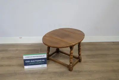 Houten bijzettafel met klapblad - Hangoor tafel – kavel bij GSD Auctions, Zoeterwoude