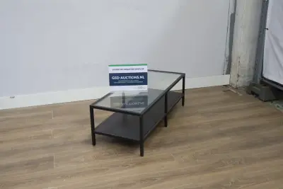 Koffietafel met glazen blad - Salontafel – kavel bij GSD Auctions, Zoeterwoude
