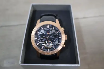 Heritor herenhorloge met rosékleurige kast – kavel bij GSD Auctions, Zoeterwoude
